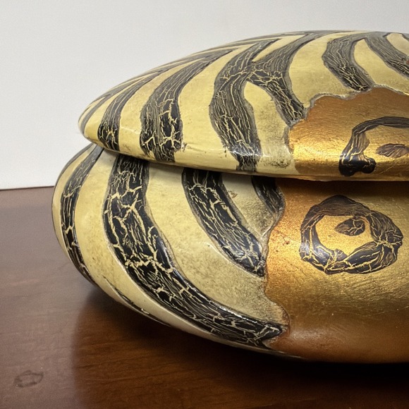 Beautiful Safari Print Porcelain Ceramic Large Round Lidded Bowl Trinket - Picture 3 of 12